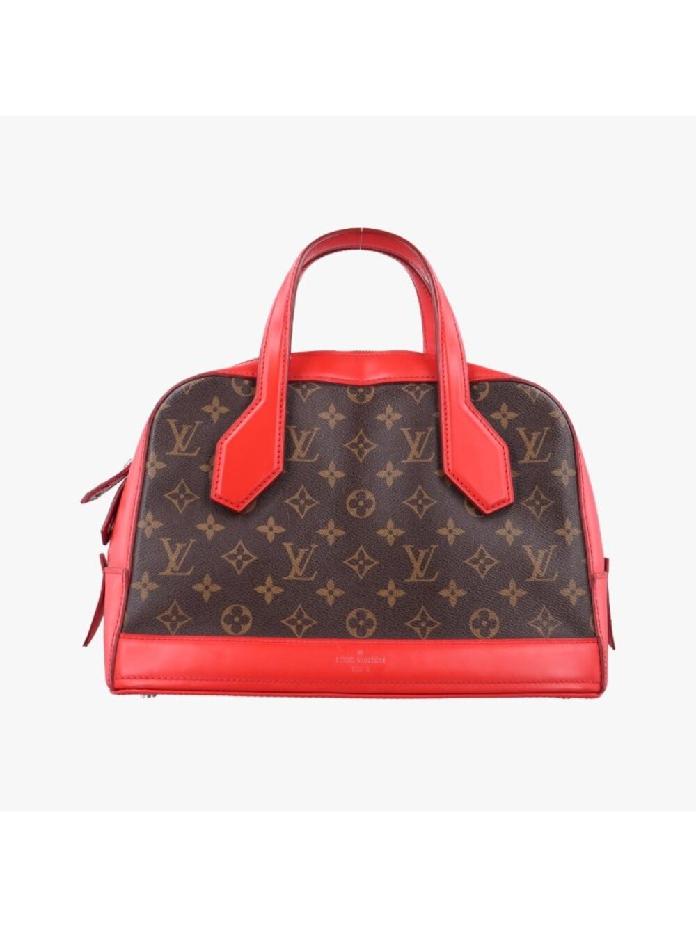 Louis Vuitton Dora PM Monogram Brown Coquelicot Canvas Calfskin